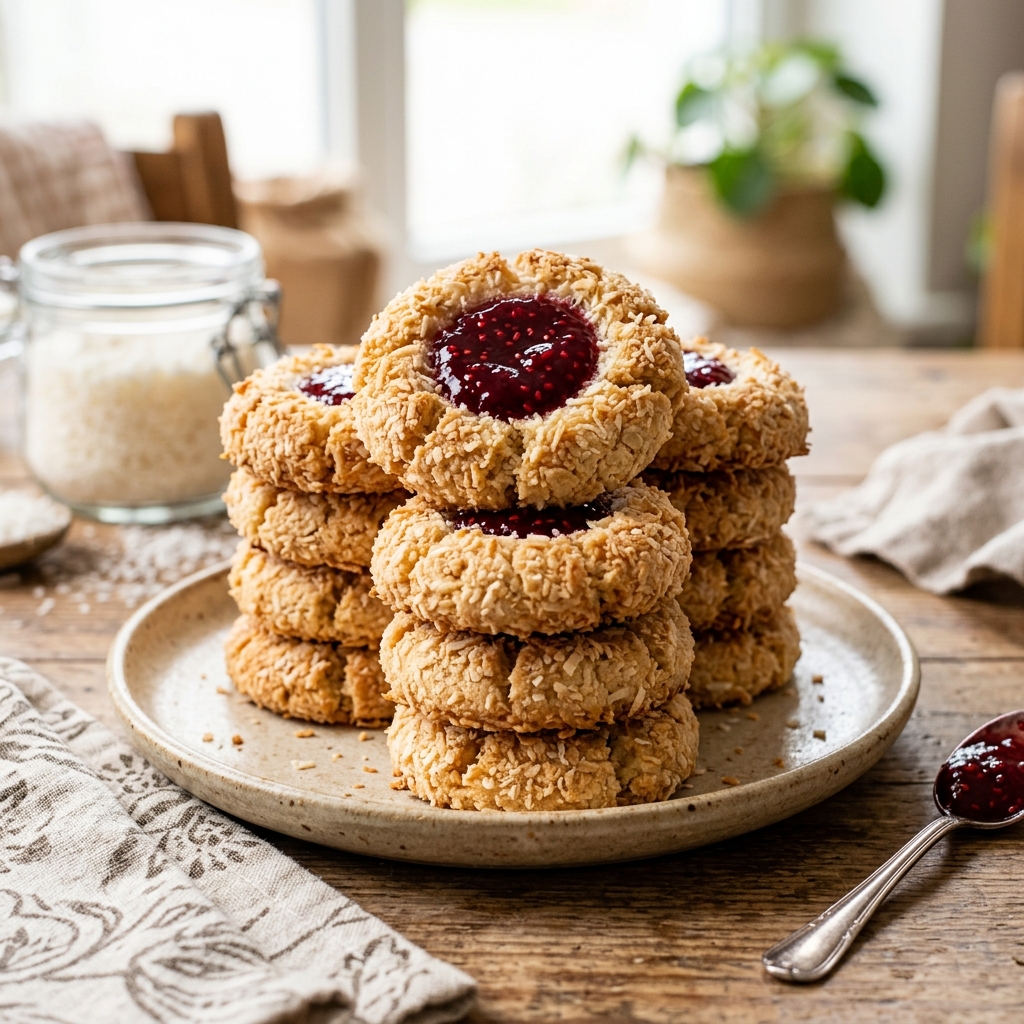Coconut Jam Cookies